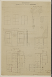 216599 Plattegrond van de begane grond en eerste verdieping van het tot postkantoor in te richten gebouw Achter de ...